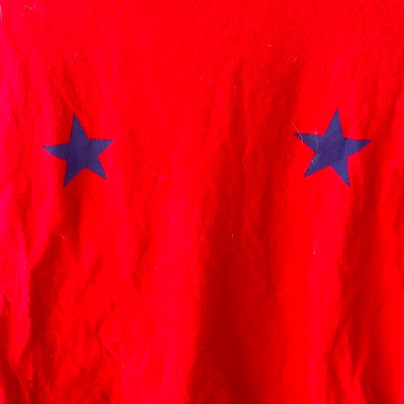 red t-shirt with blue stars, size small from Pacsun! - Picture 4 of 4
